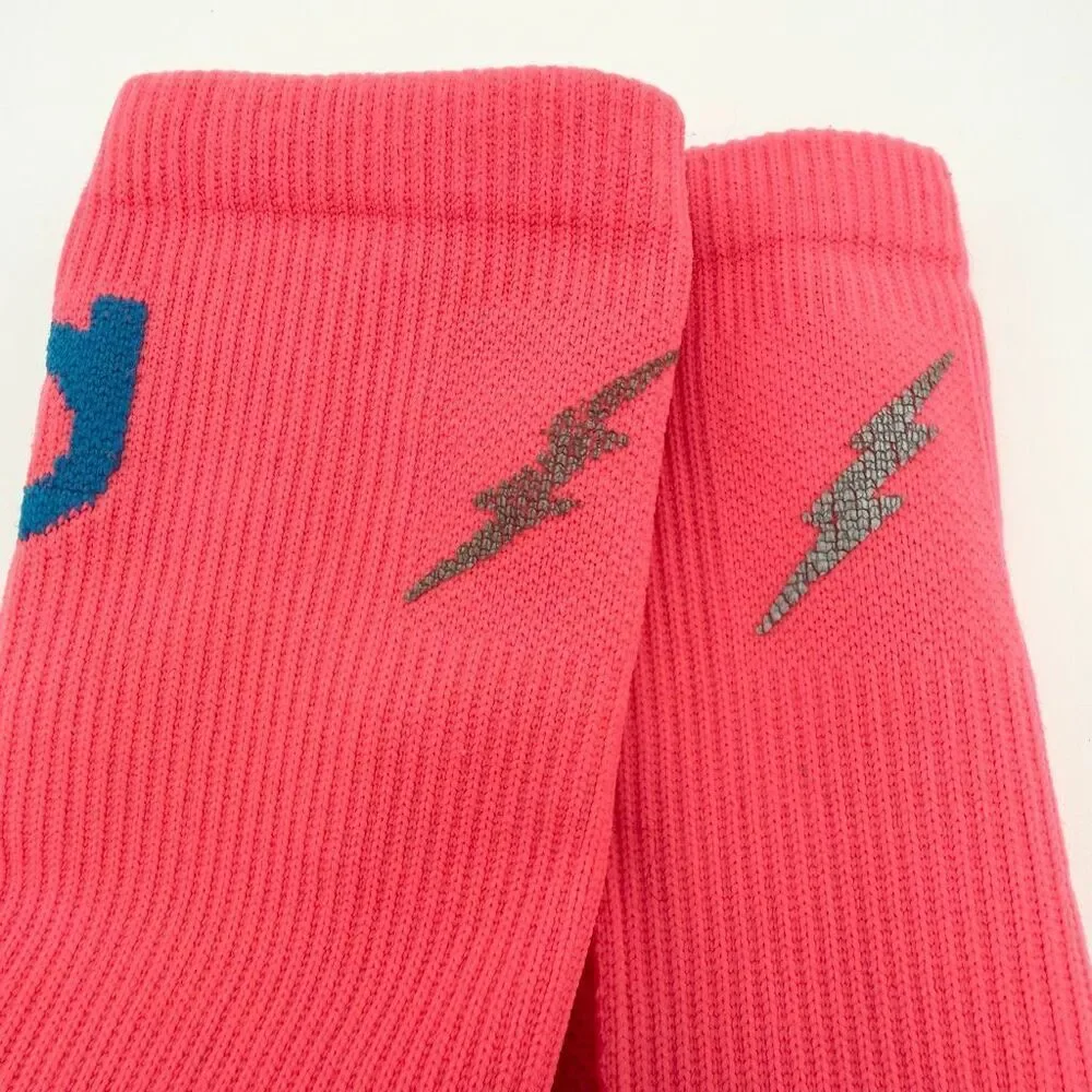 Nike Elite KD Basketball Socks Pink Teal Navy - Women’s US Large